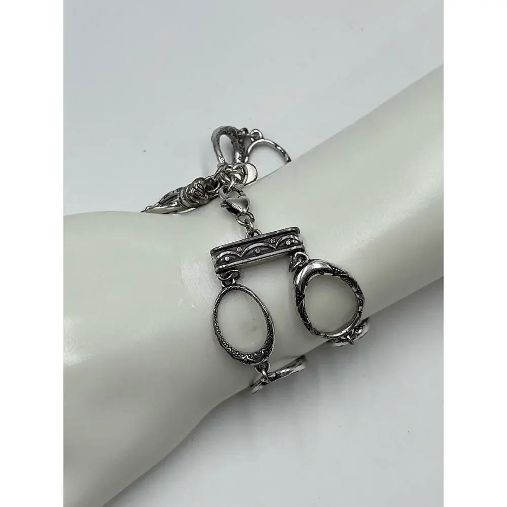 Brighton Signed‎ Double Strand Oval Linked Bracelet